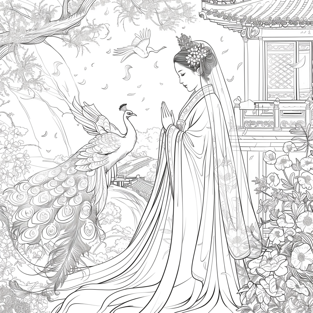 The Divine Princess of Blossoms and Feathers