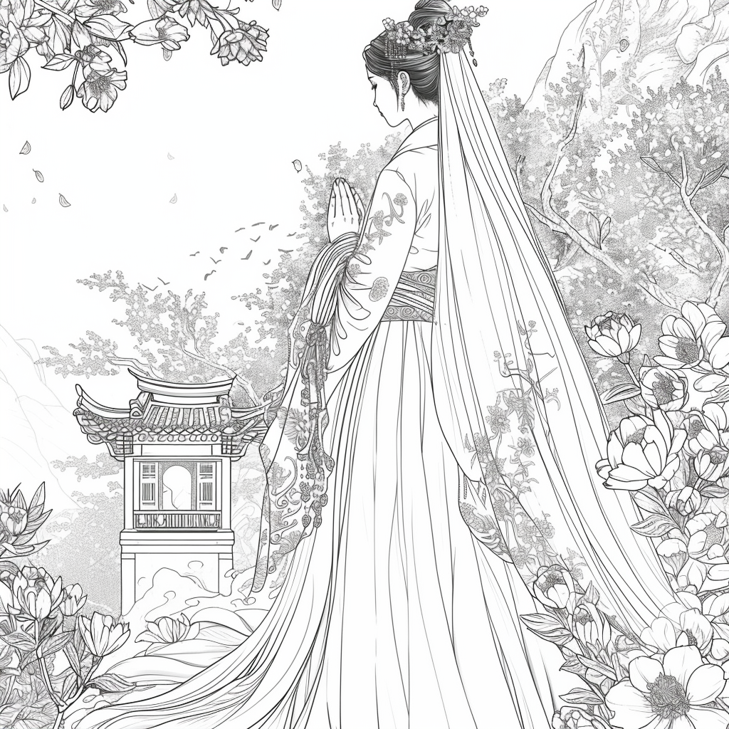 The Divine Princess of Blossoms and Feathers