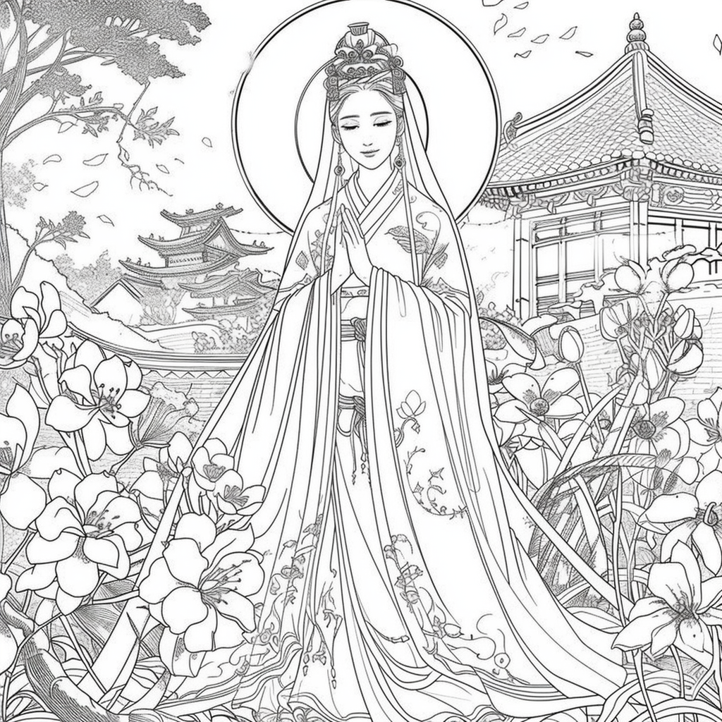 The Divine Princess of Blossoms and Feathers