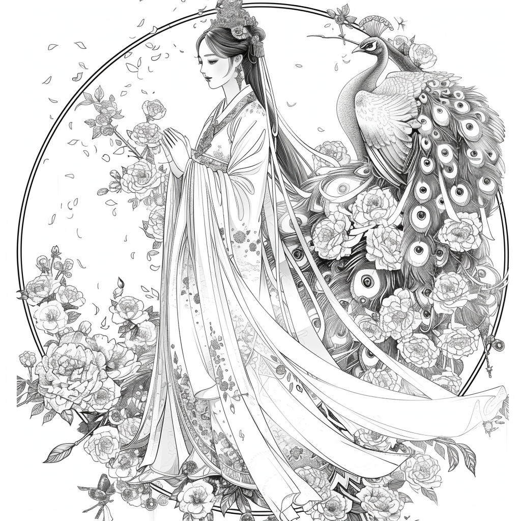 The Divine Princess of Blossoms and Feathers