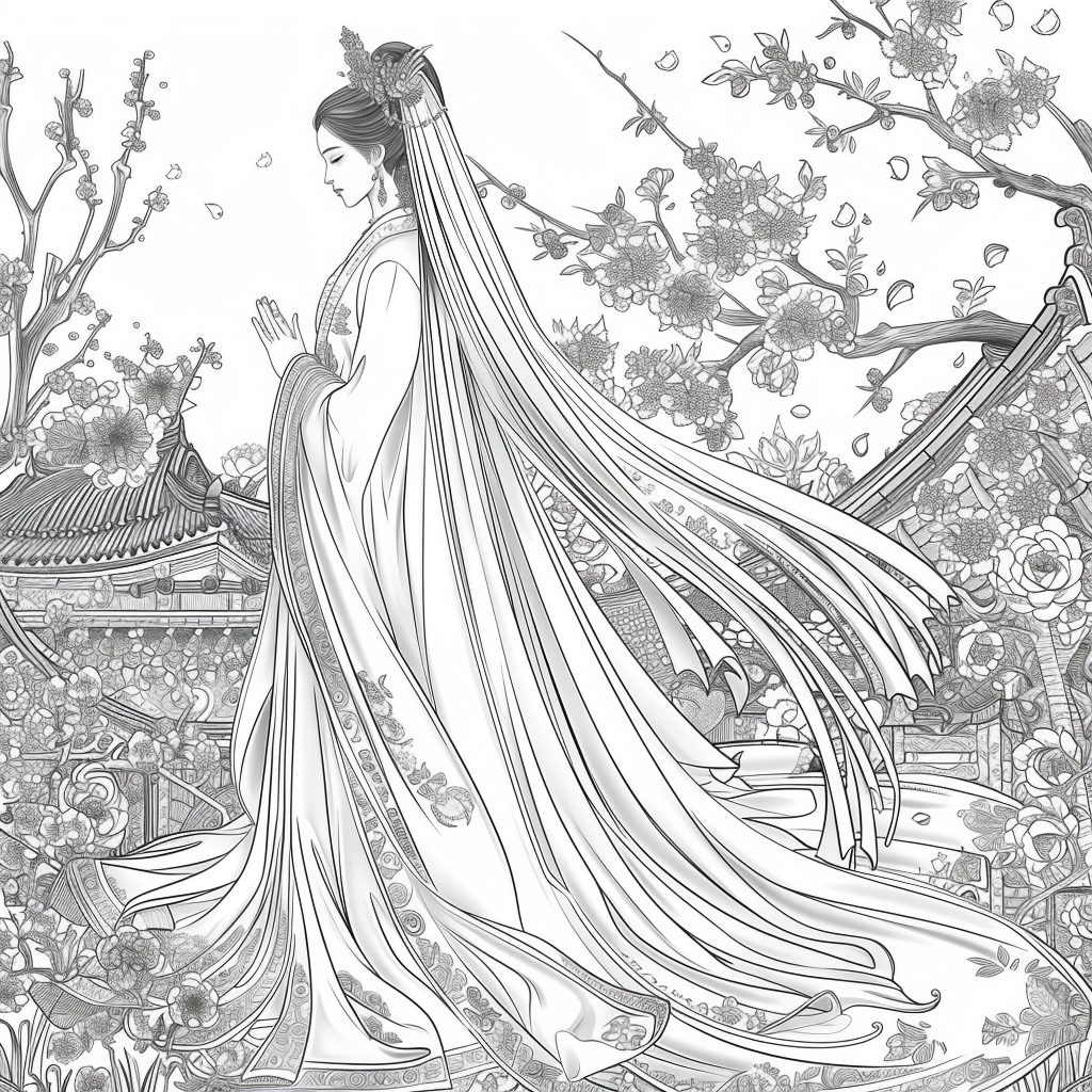 The Divine Princess of Blossoms and Feathers