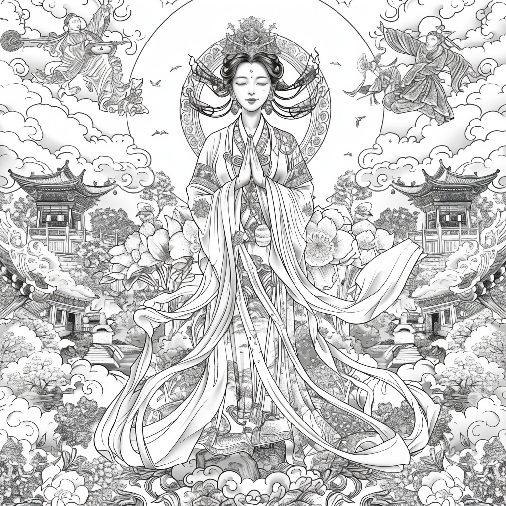 Celestial Harmony: The Winged Guardian of Light