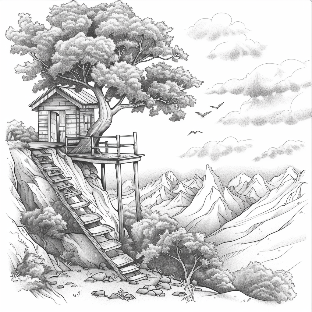 Twilight Refuge – The Treehouse Above the Clouds