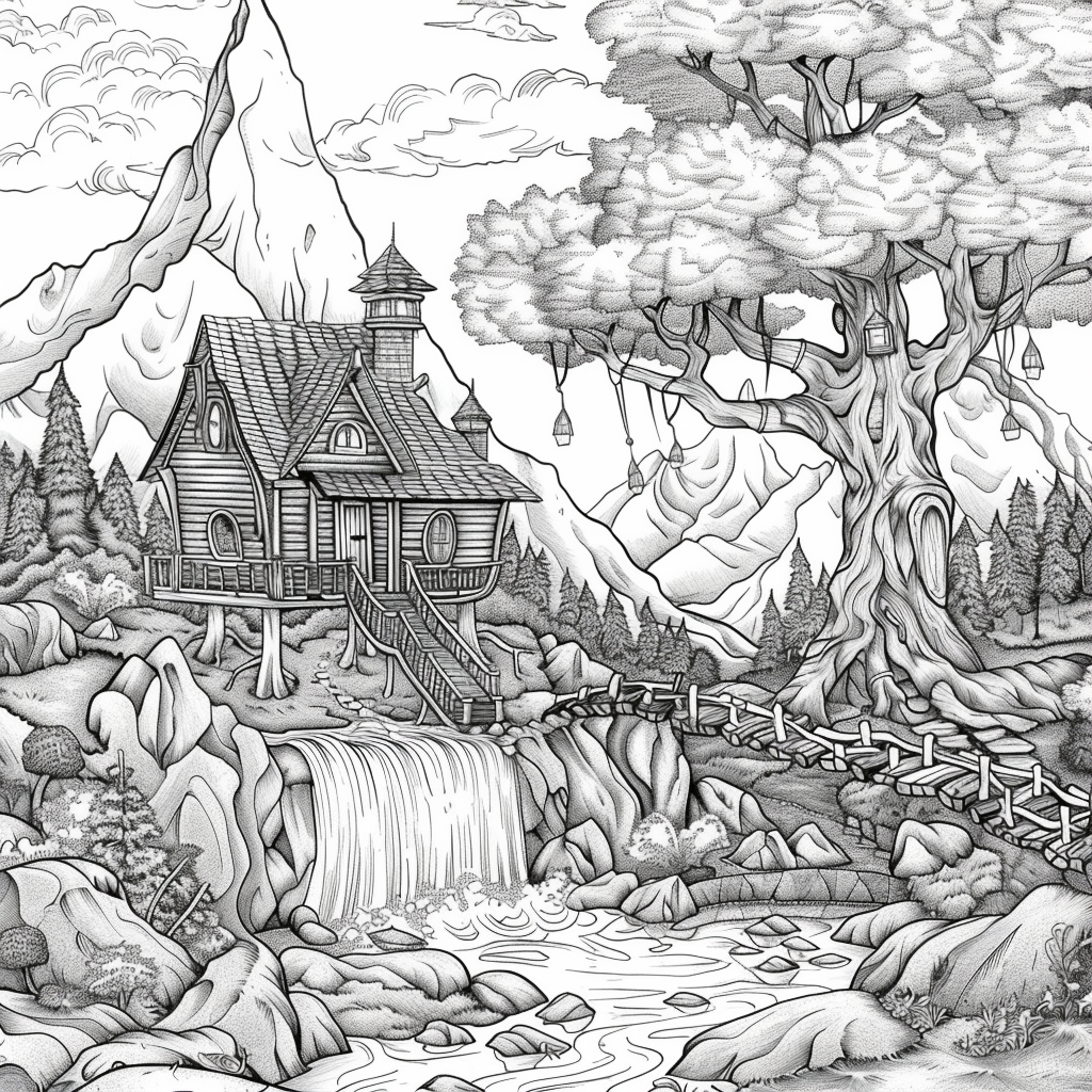 Twilight Refuge – The Treehouse Above the Clouds