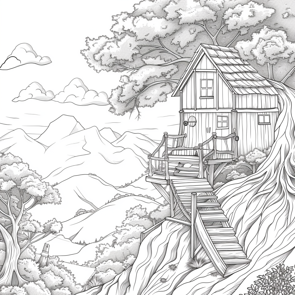 Twilight Refuge – The Treehouse Above the Clouds