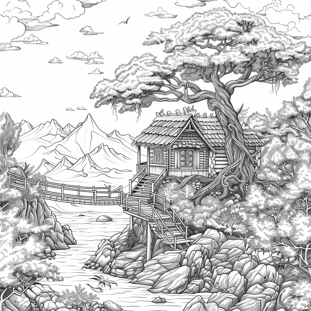 Twilight Refuge – The Treehouse Above the Clouds