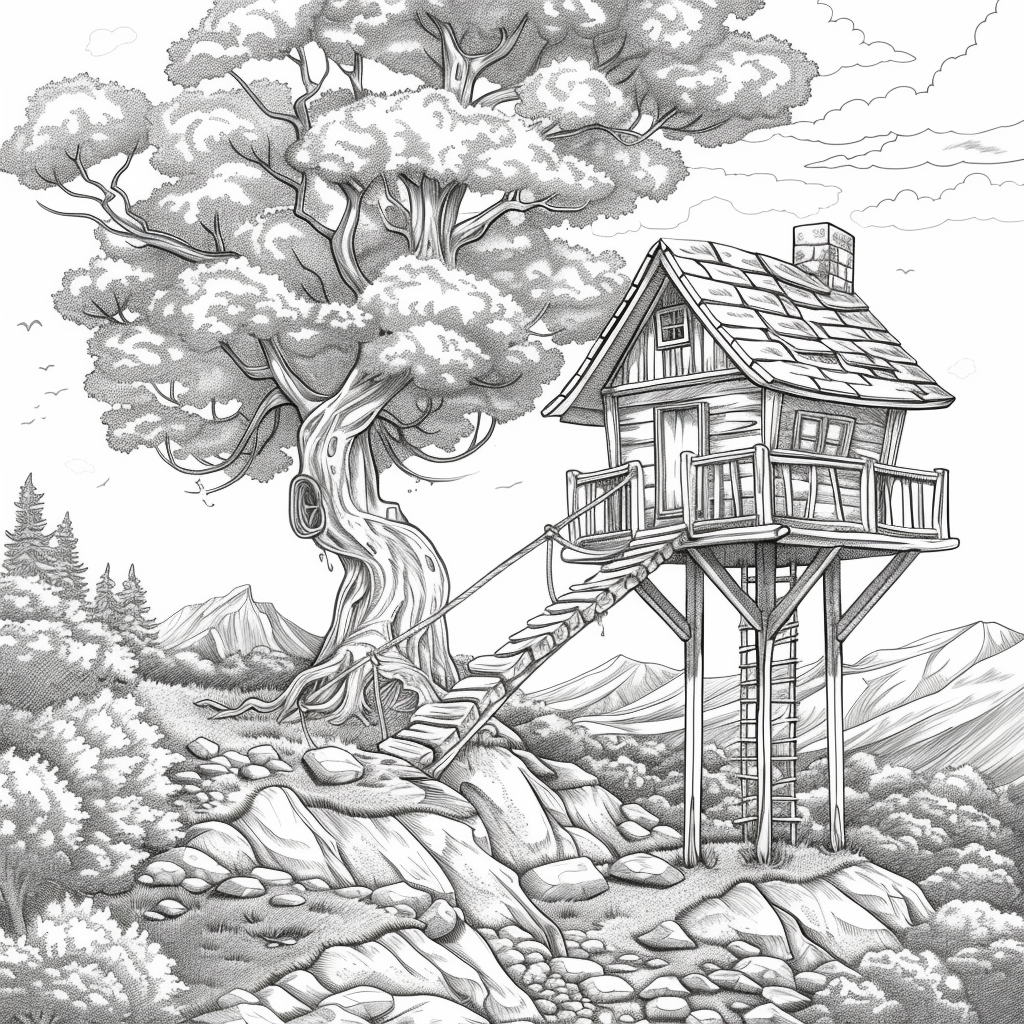 Twilight Refuge – The Treehouse Above the Clouds