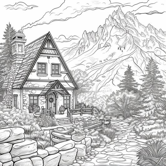 A Cozy Cottage in the Mountain Woods