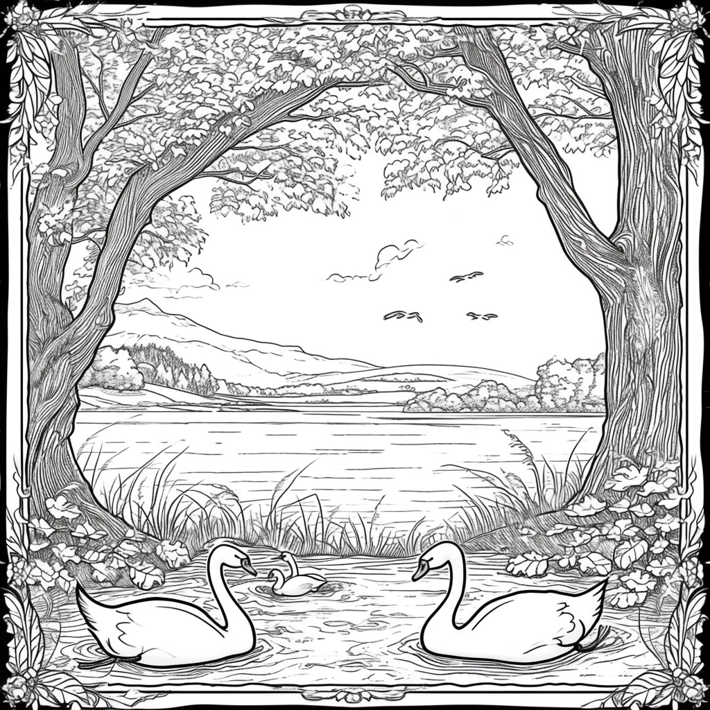 Swans of the Birch Forest