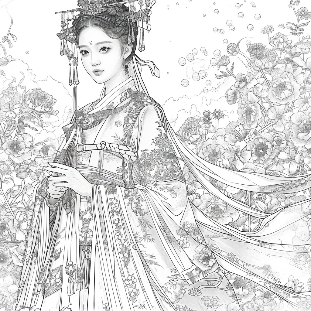 Harmony of eleganceGolden Dawn Princess of Blossoms