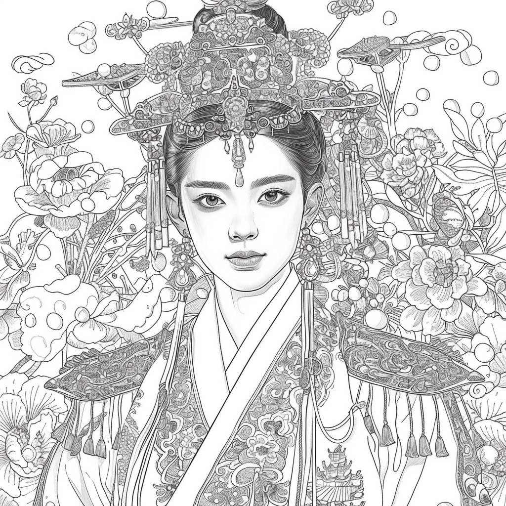 Floral hanbok