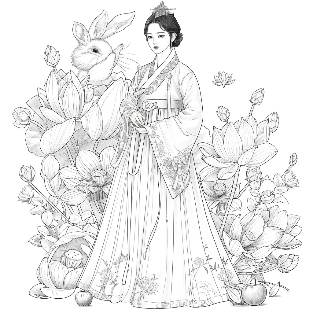 Lotus Maiden and the Moon Rabbit