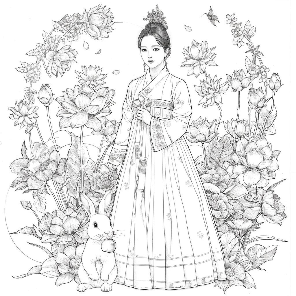 Lotus Maiden and the Moon Rabbit