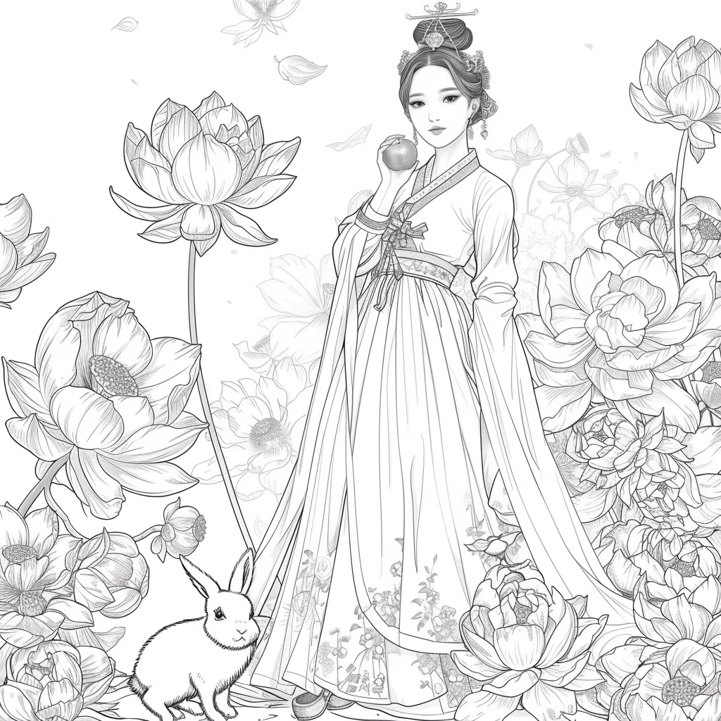 Lotus Maiden and the Moon Rabbit