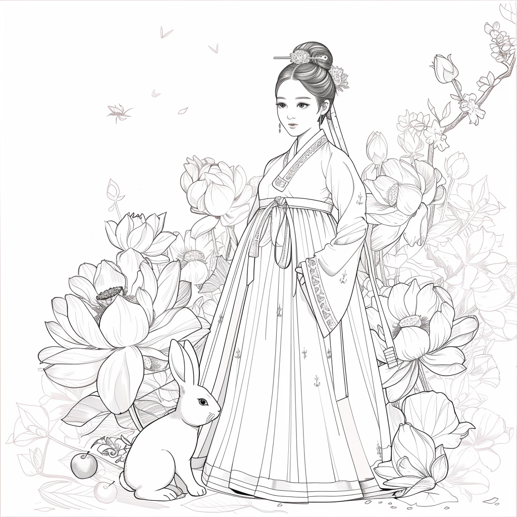 Lotus Maiden and the Moon Rabbit