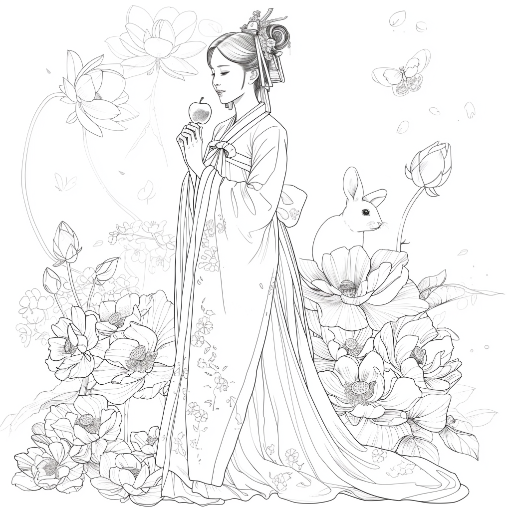 Lotus Maiden and the Moon Rabbit
