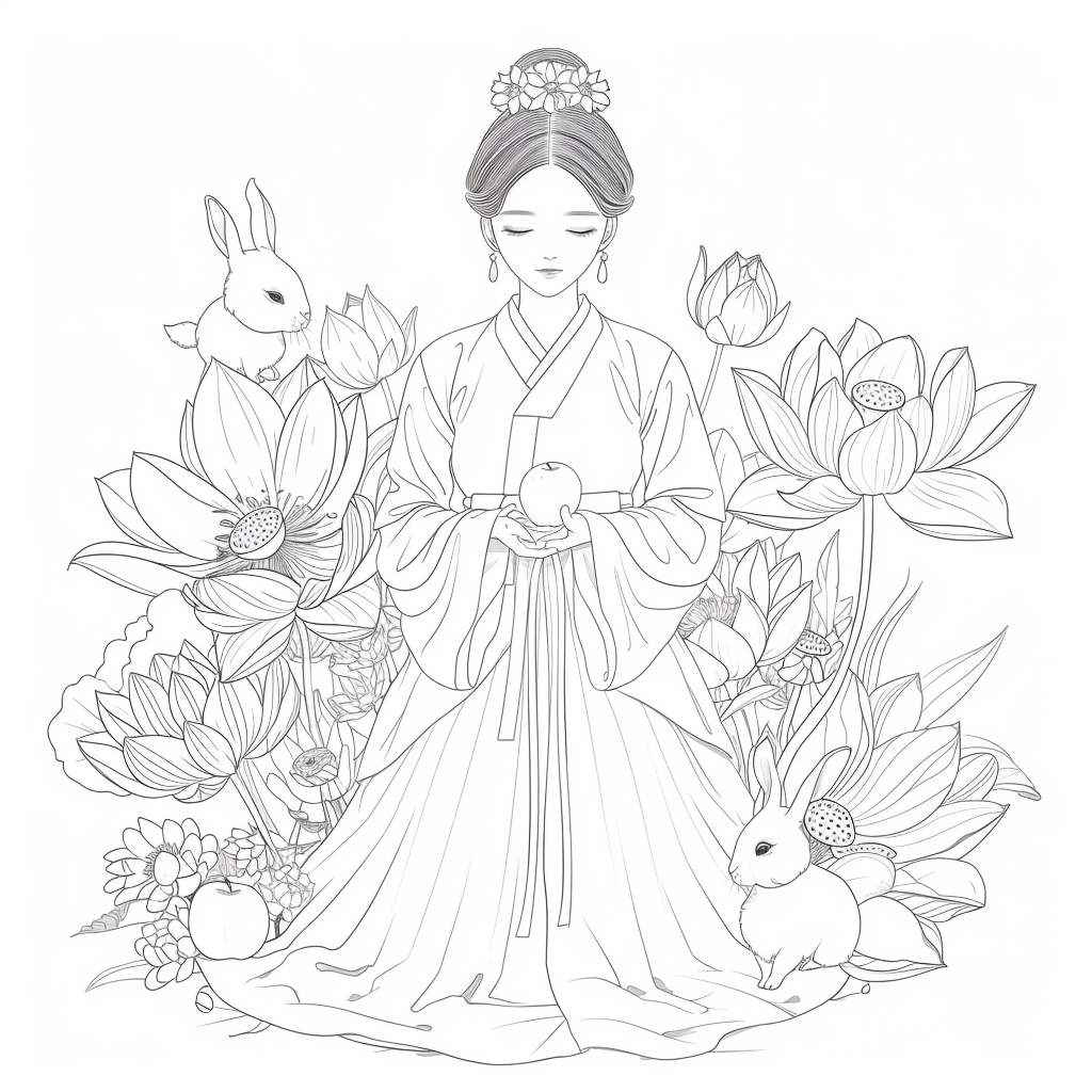 Lotus Maiden and the Moon Rabbit