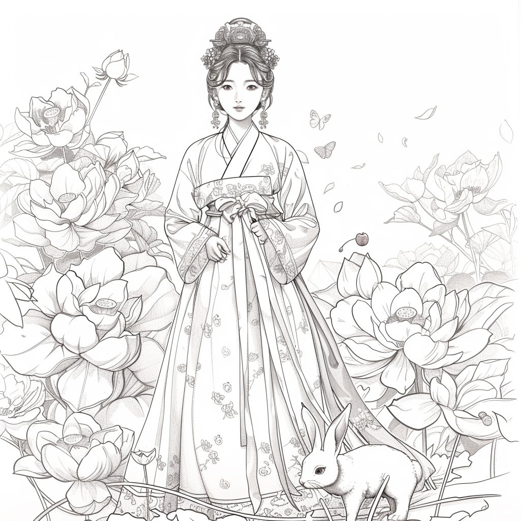 Lotus Maiden and the Moon Rabbit