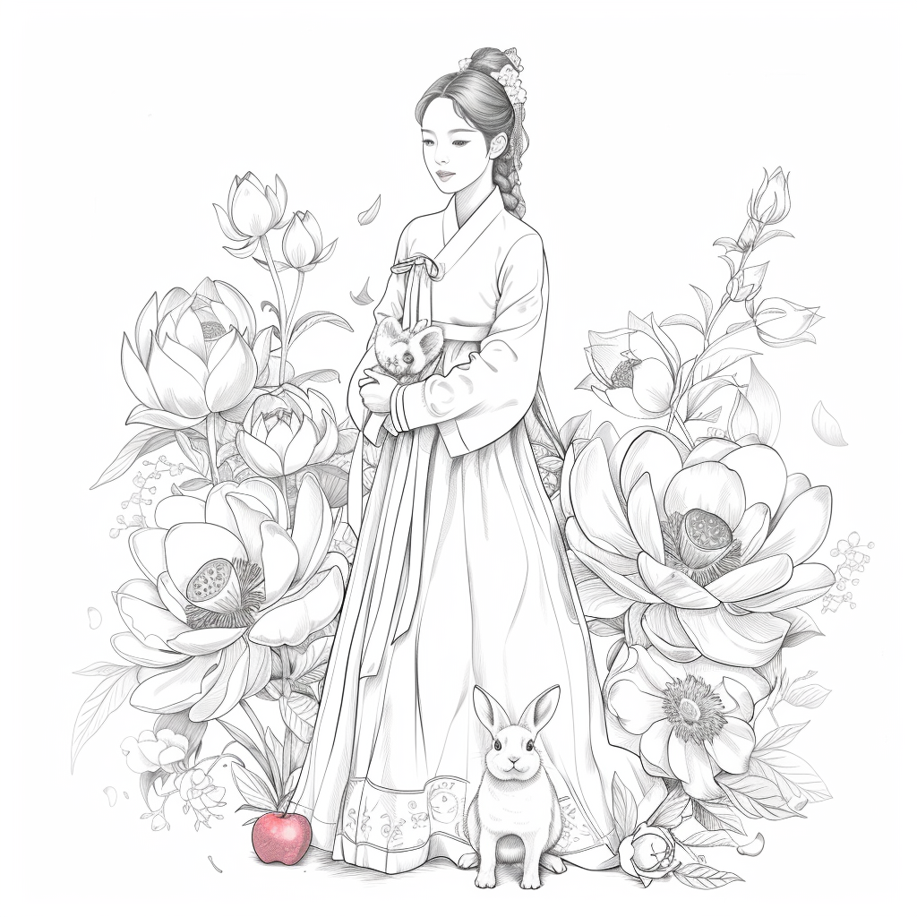 Lotus Maiden and the Moon Rabbit