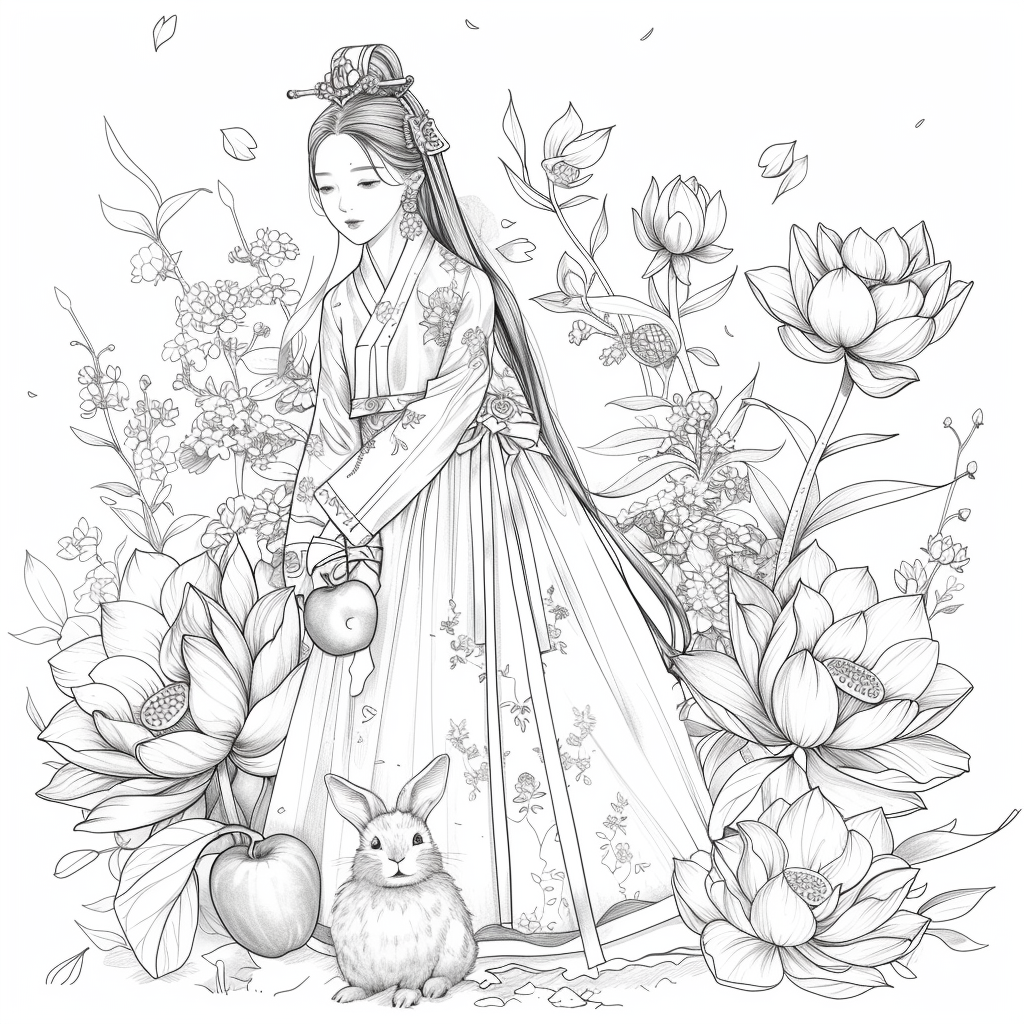 Lotus Maiden and the Moon Rabbit