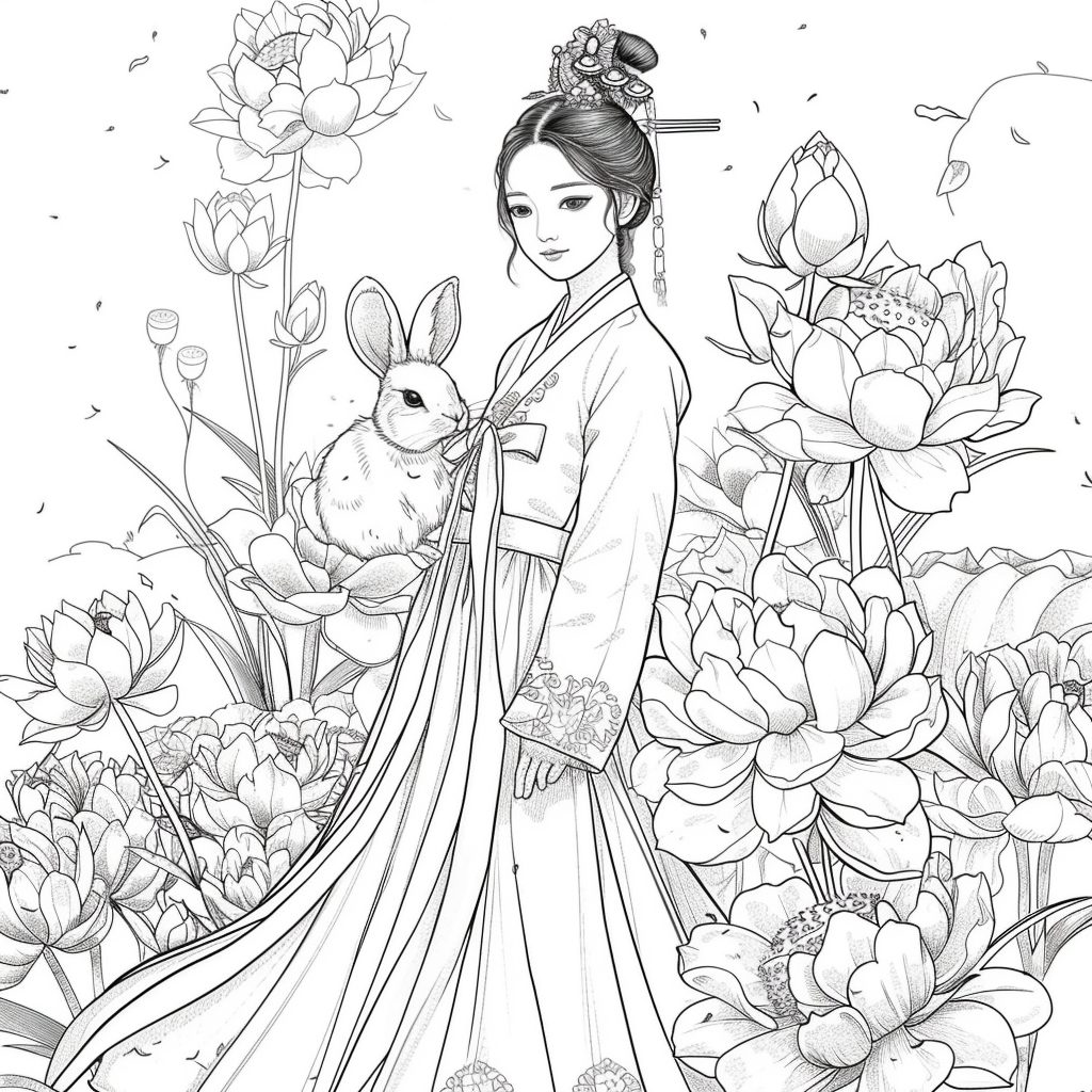Lotus Maiden and the Moon Rabbit