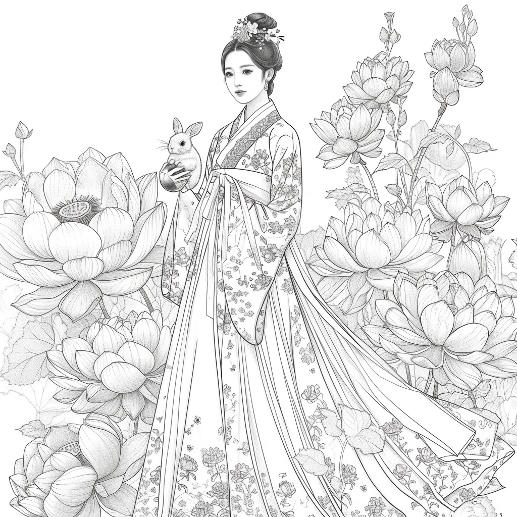 Lotus Maiden and the Moon Rabbit