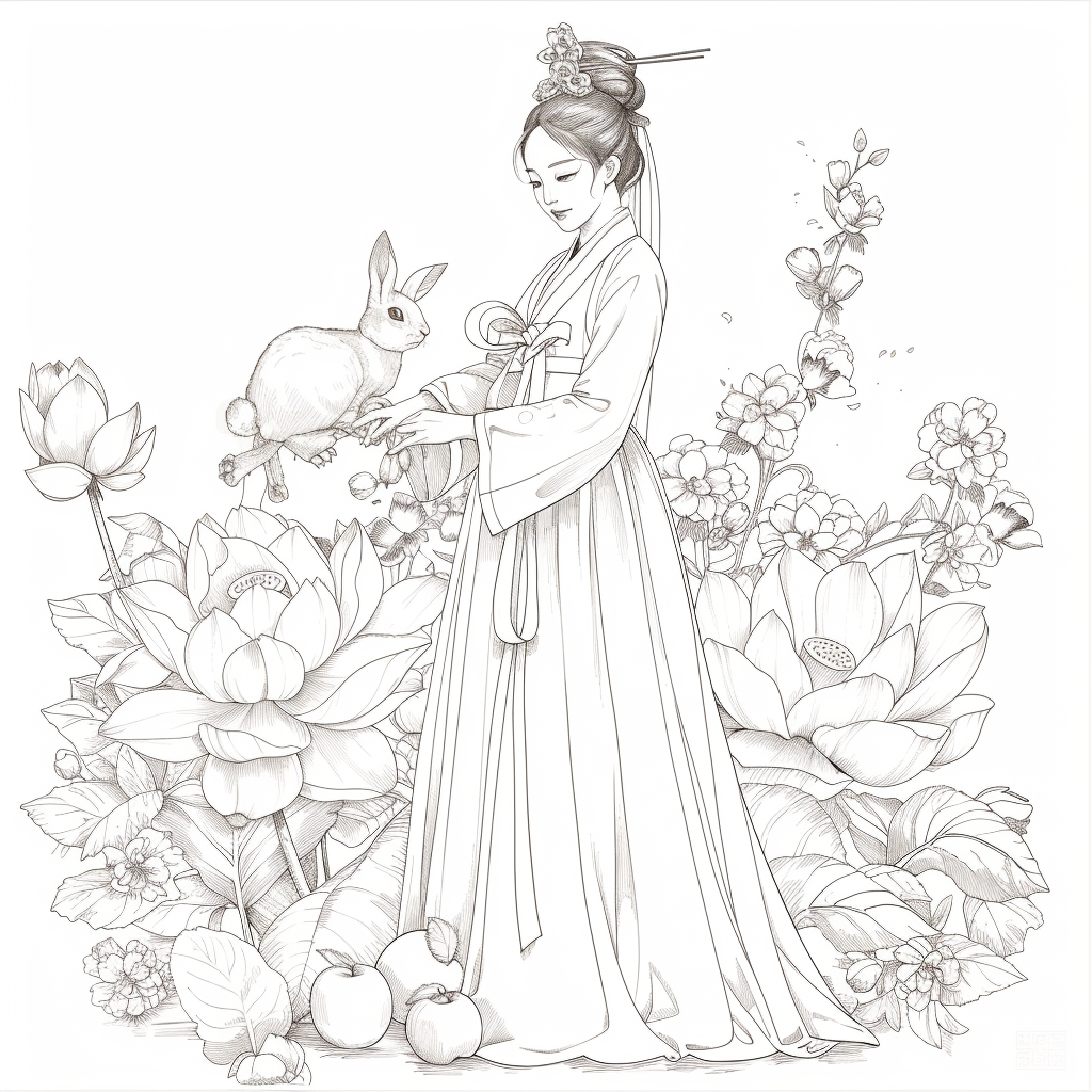 Lotus Maiden and the Moon Rabbit