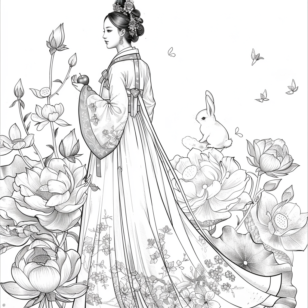 Lotus Maiden and the Moon Rabbit