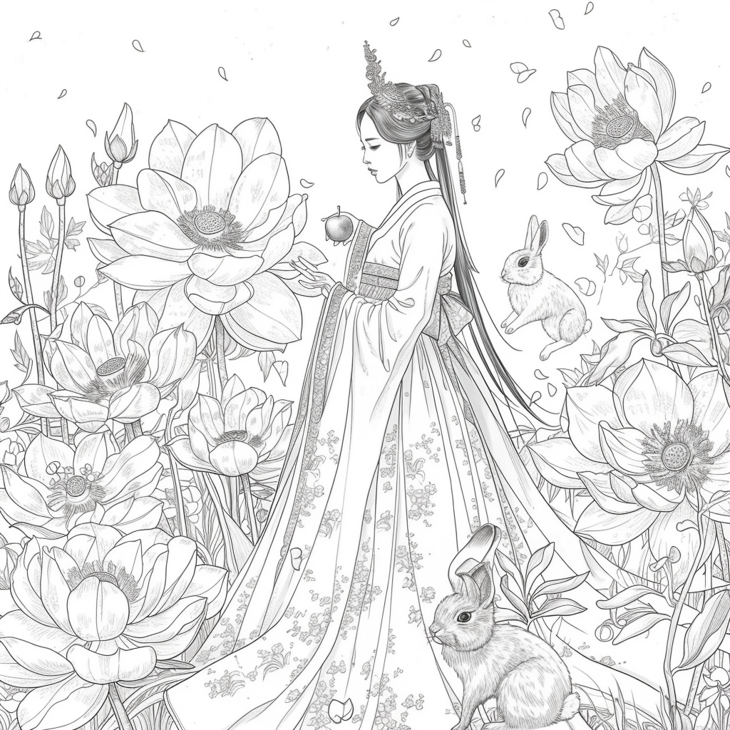 Lotus Maiden and the Moon Rabbit