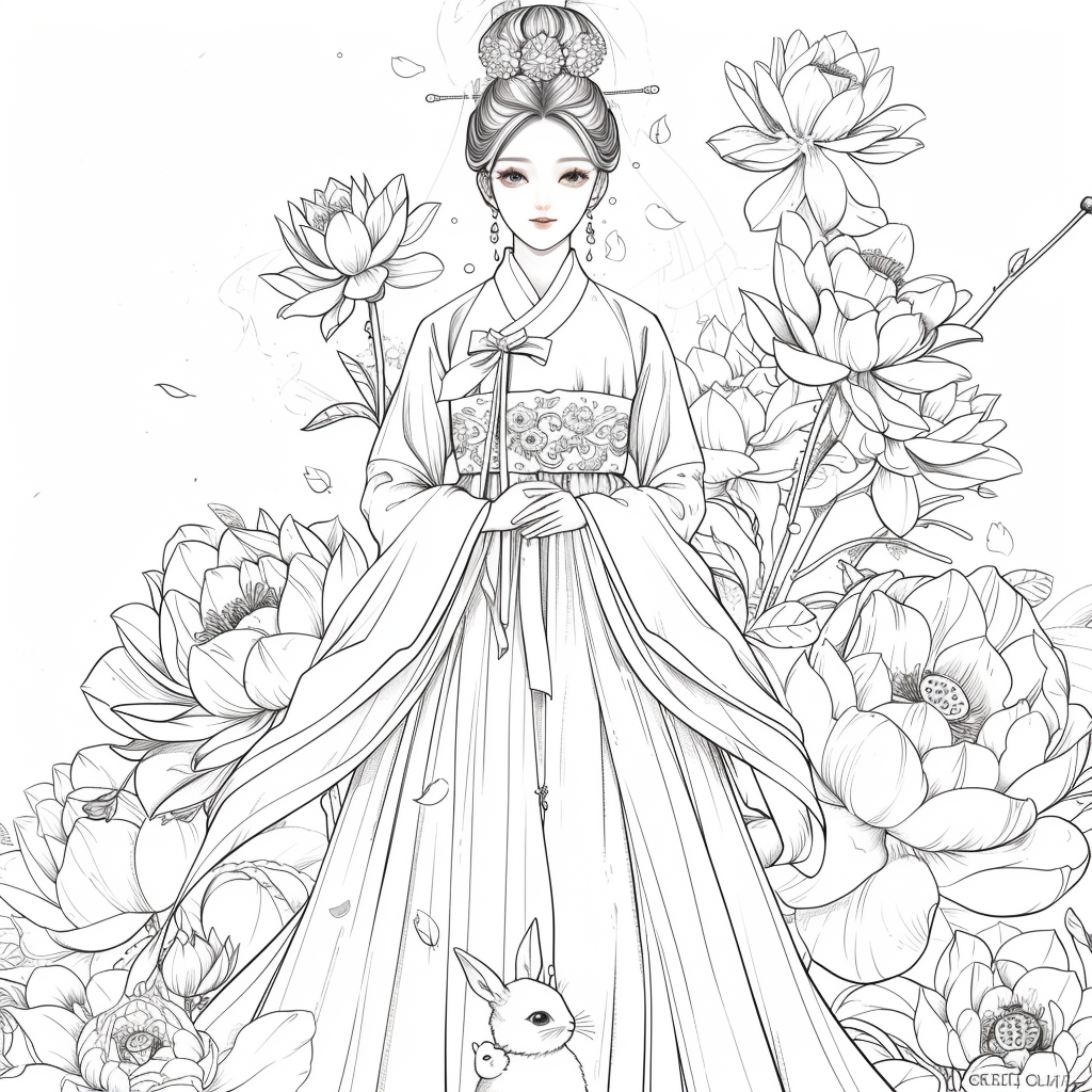 Lotus Maiden and the Moon Rabbit