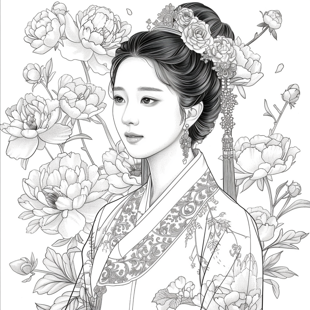 Floral hanbok