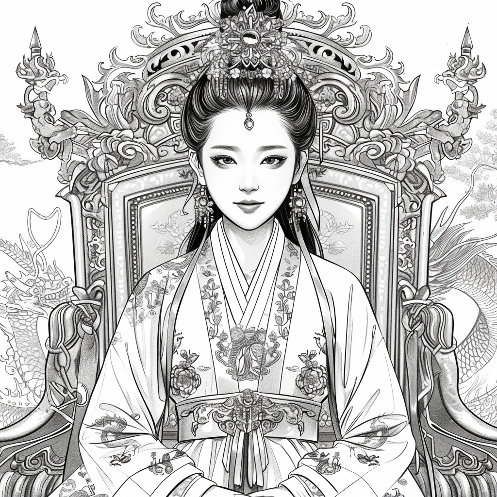 The Majestic Queen on the Dragon Throne