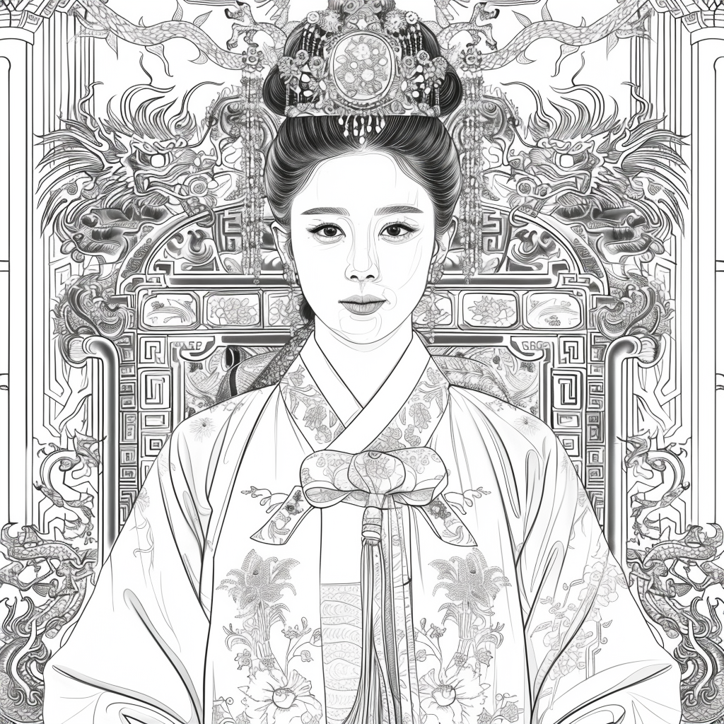 The Majestic Queen on the Dragon Throne