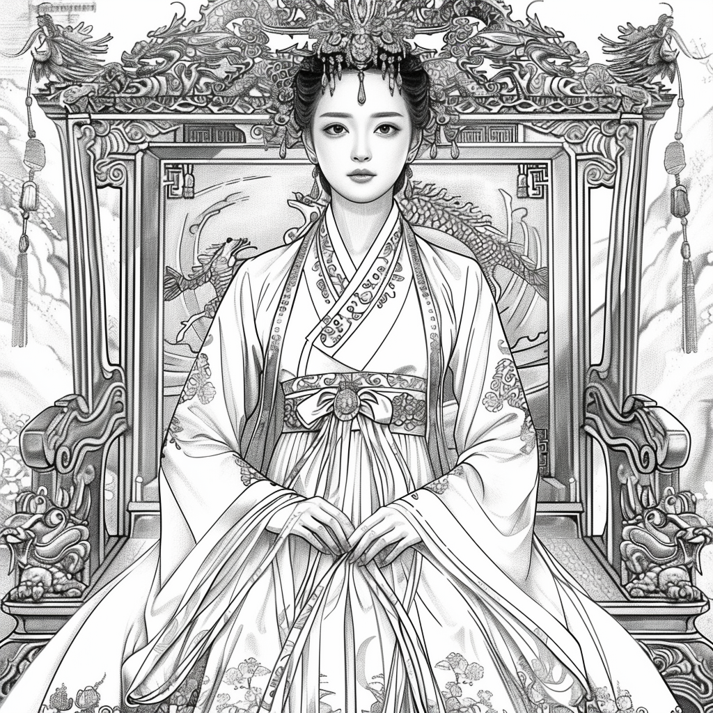 The Majestic Queen on the Dragon Throne