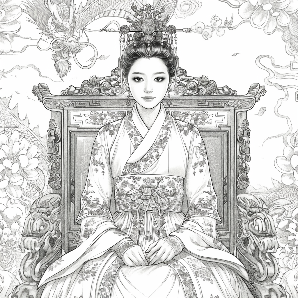 The Majestic Queen on the Dragon Throne