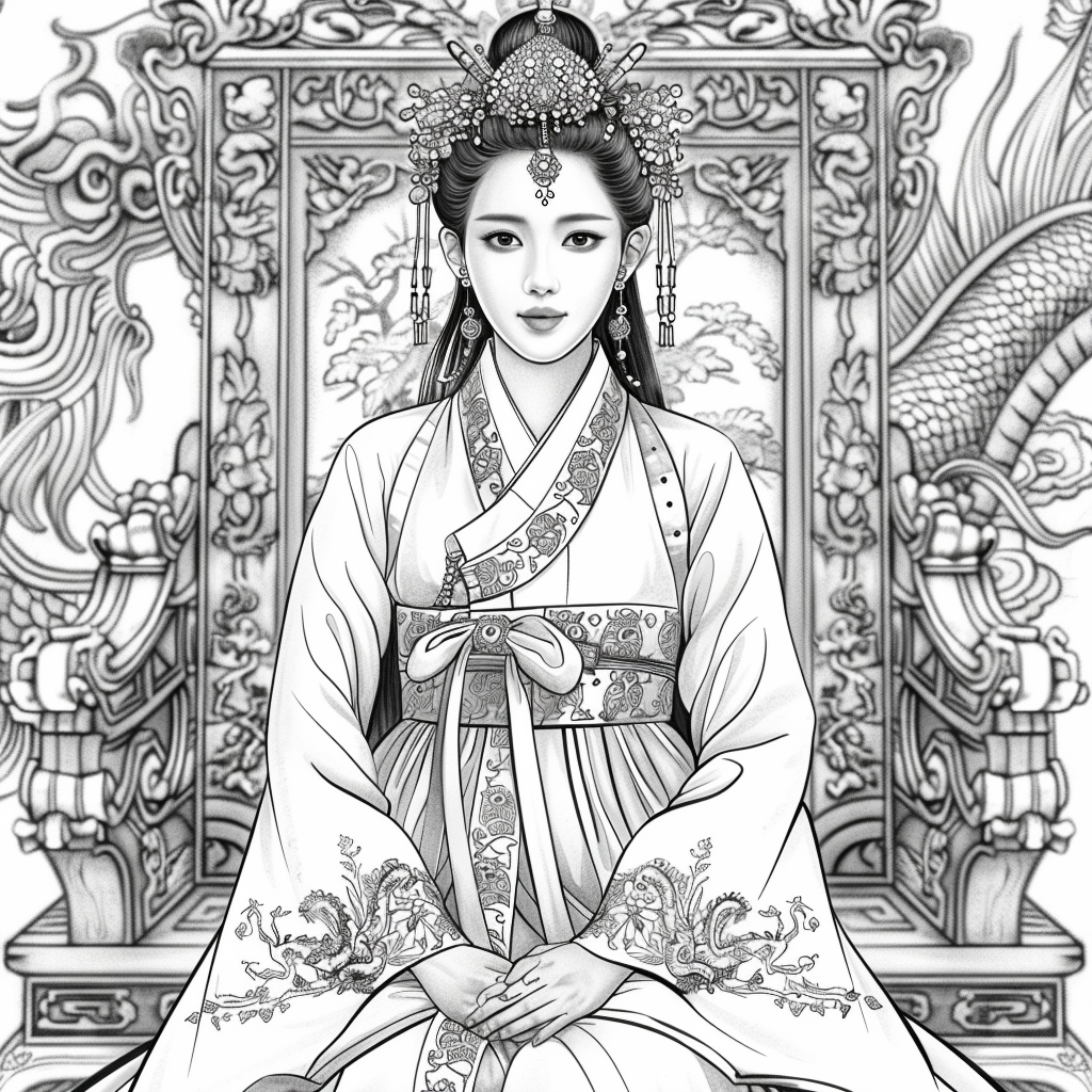 The Majestic Queen on the Dragon Throne
