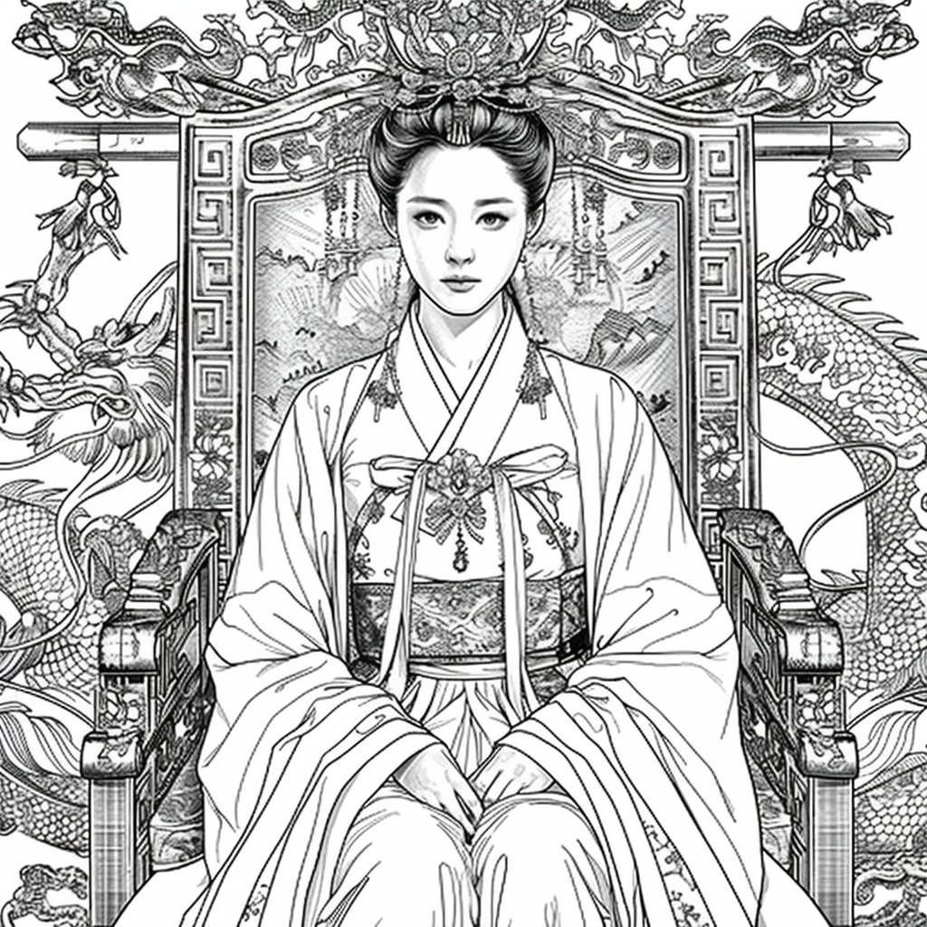 The Majestic Queen on the Dragon Throne