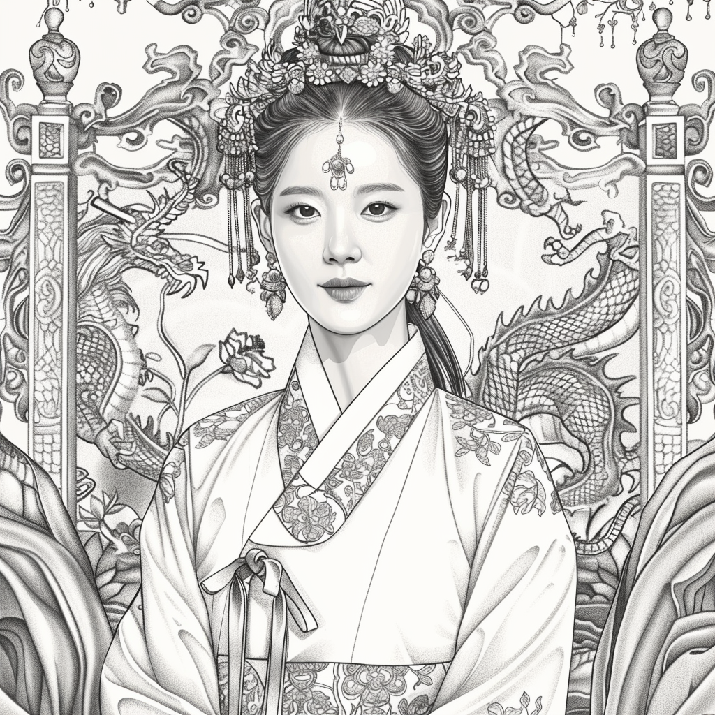 The Majestic Queen on the Dragon Throne