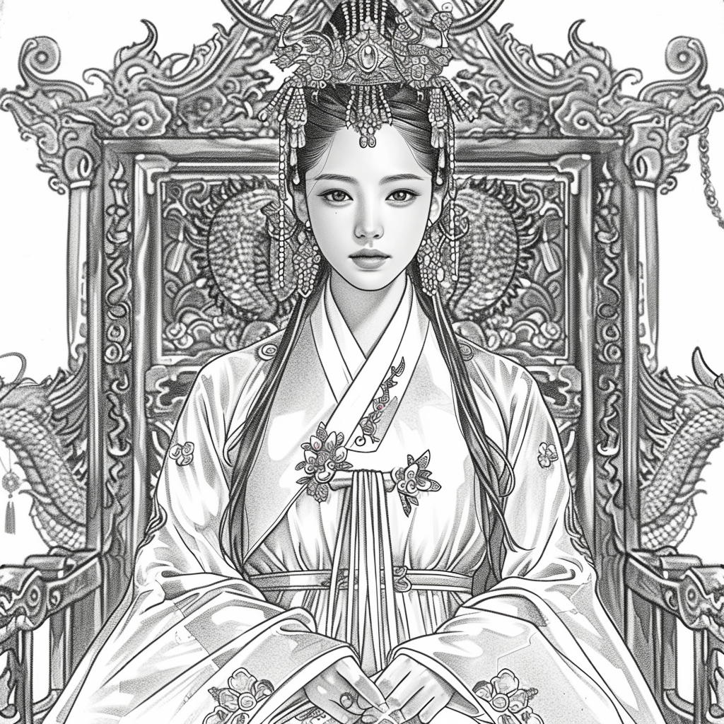 The Majestic Queen on the Dragon Throne