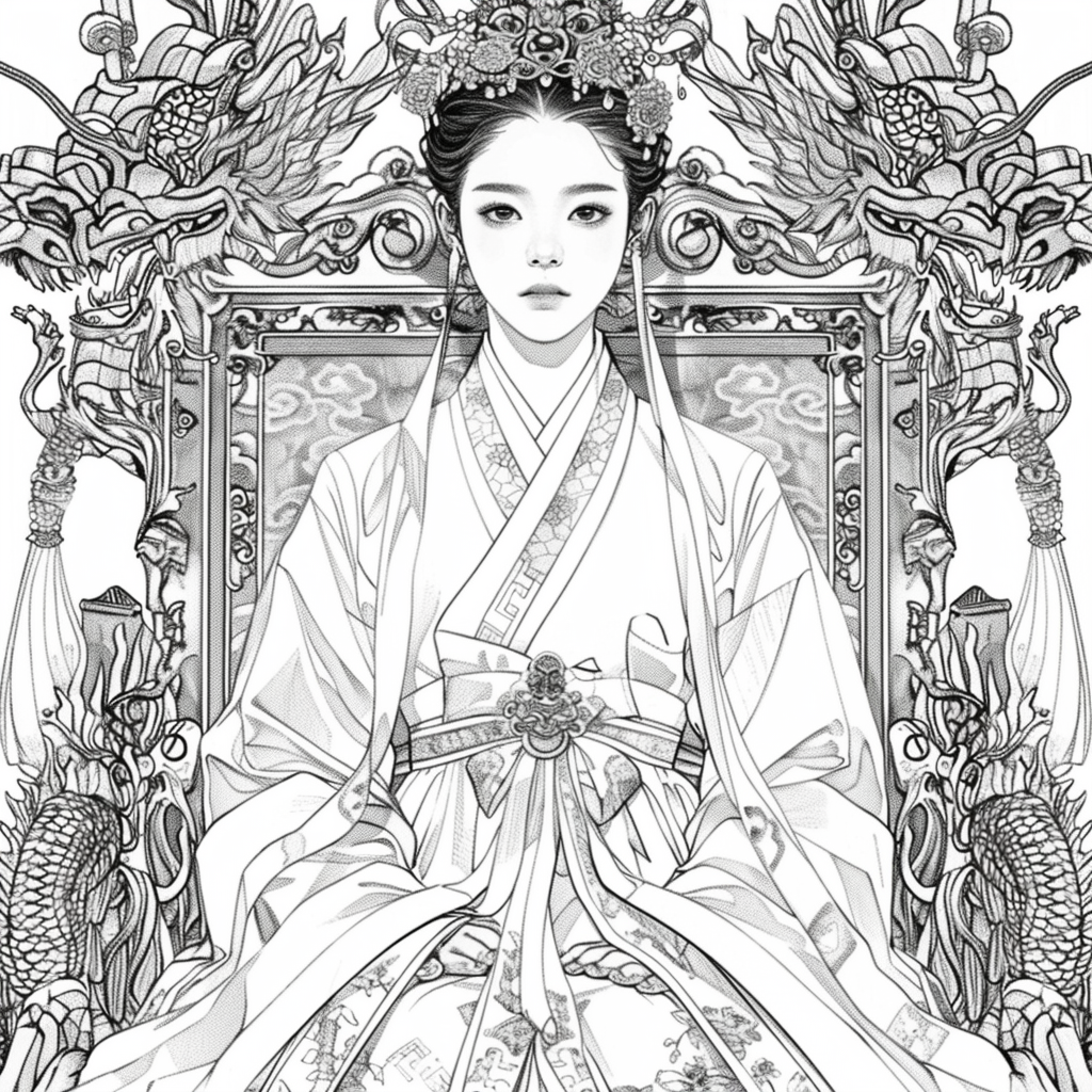 The Majestic Queen on the Dragon Throne