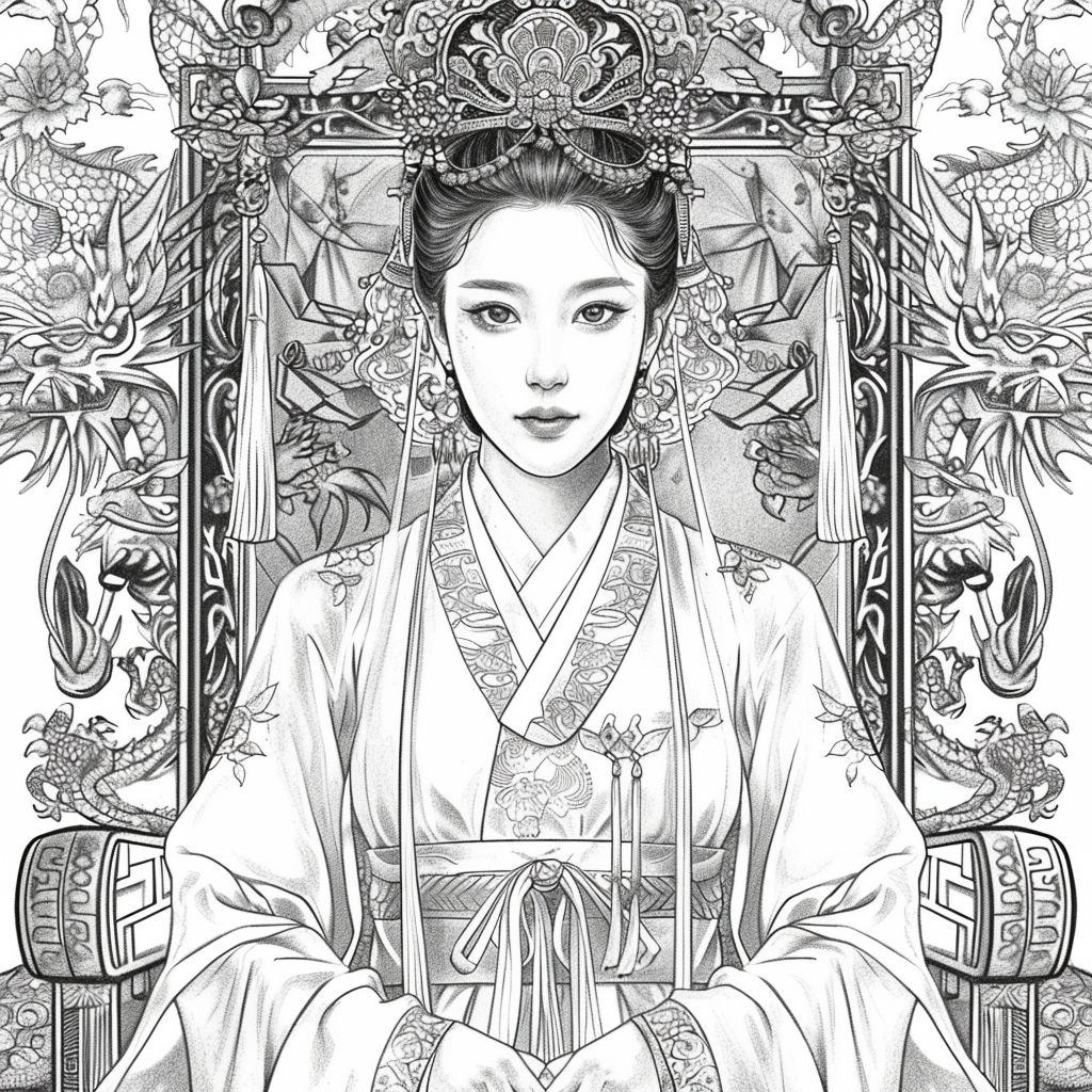 The Majestic Queen on the Dragon Throne