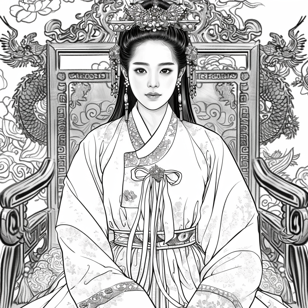 The Majestic Queen on the Dragon Throne