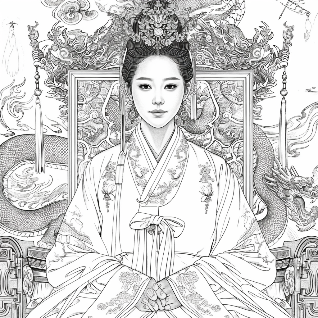 The Majestic Queen on the Dragon Throne