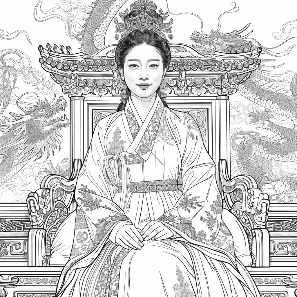 The Majestic Queen on the Dragon Throne