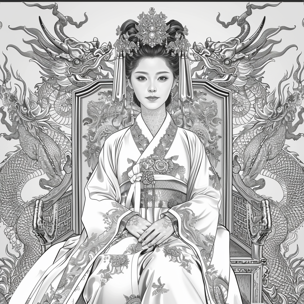 The Majestic Queen on the Dragon Throne