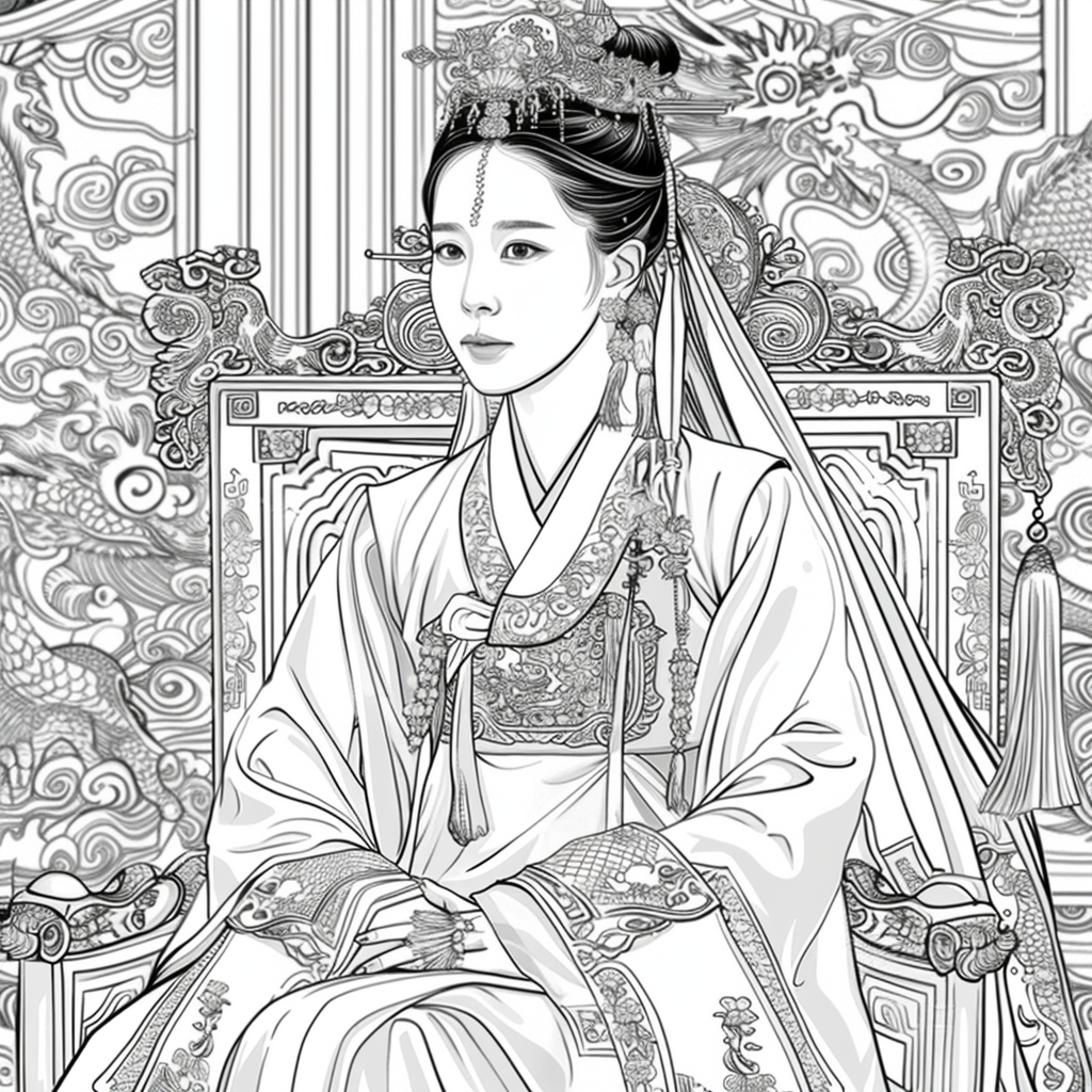 The Majestic Queen on the Dragon Throne