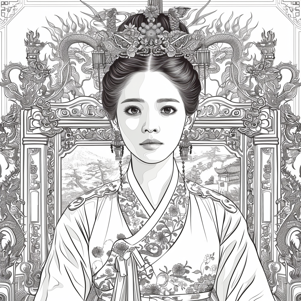 The Majestic Queen on the Dragon Throne