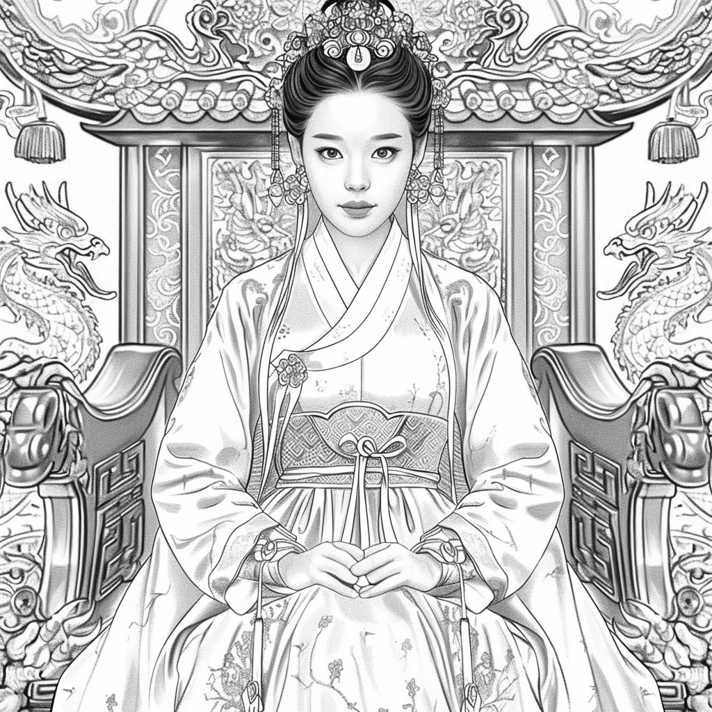 The Majestic Queen on the Dragon Throne