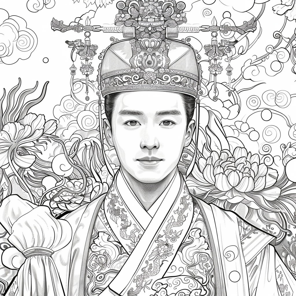 Scarlet Elegance of the Imperial Court