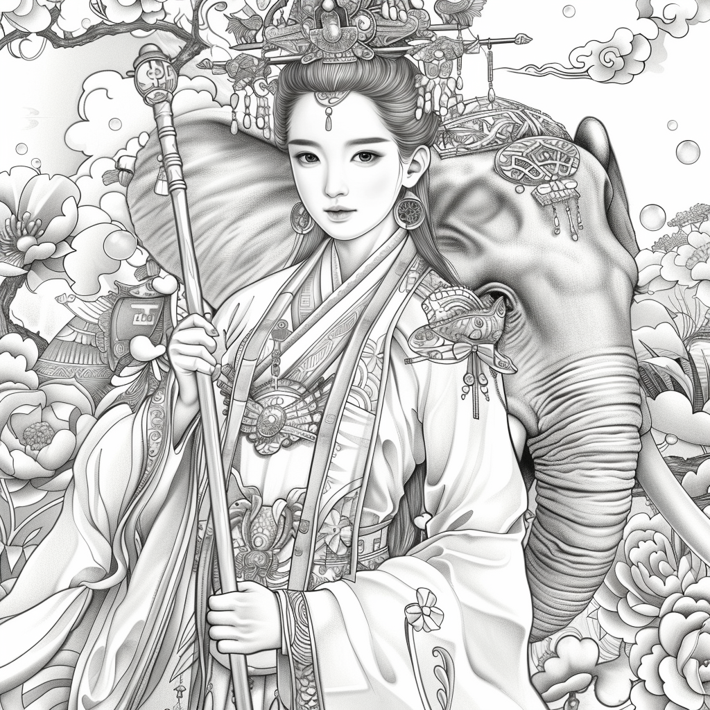 Floral hanbok